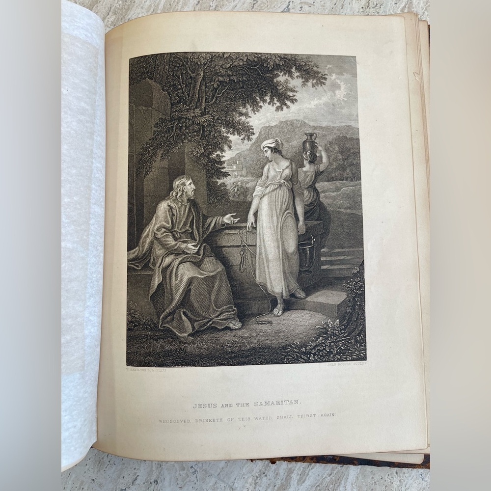 Antique 1879 Leather Family Pictorial Holy Bible G. Dore-Illman Brothers - Picture 9 of 16